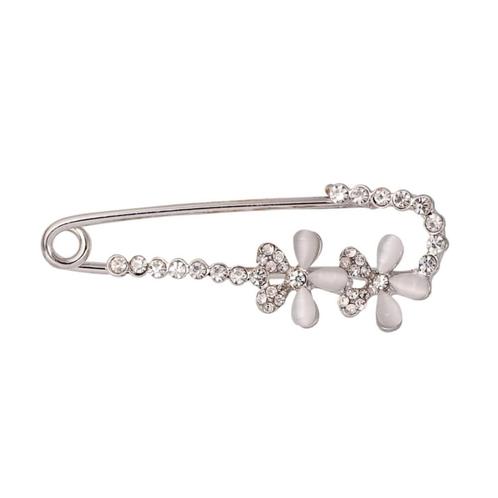 Fako Bijoux® - Sierspeld / Sjaalspeld - Bloemen - Kattenoog, Sieraden, Tassen en Uiterlijk, Broches, Verzenden