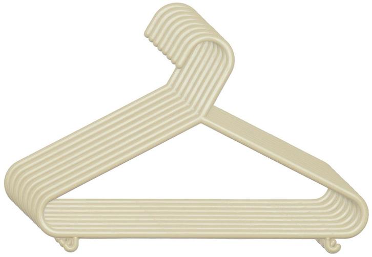 Bieco Kledinghangers Kunststof Vanille 8 stuks, Kleding | Dames, Kledinghangers, Nieuw, Verzenden
