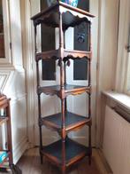 Étagère - kersenhout en  Repousse  techniek messing/brons, Antiek en Kunst