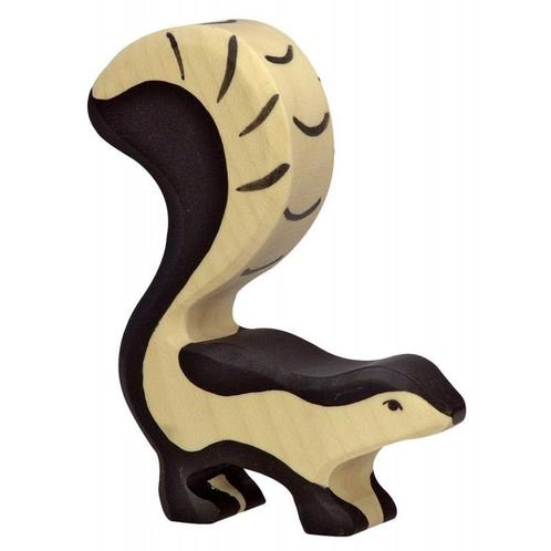 Holztiger - Houten Dieren - Stinkdier 9 cm, Kinderen en Baby's, Speelgoed | Overig