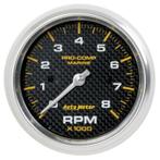 Autometer Marine Carbon Fiber 3-3/8in 8k RPM Tachometer -, Ophalen of Verzenden, Nieuw