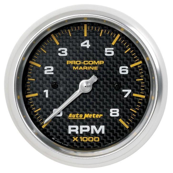 Autometer Marine Carbon Fiber 3-3/8in 8k RPM Tachometer -, Auto-onderdelen, Interieur en Bekleding, Ophalen of Verzenden