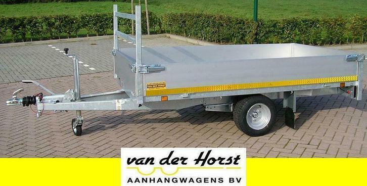 Plateauwagen 250x145 of 256x150cm 750 / 1.350kg aanhangwagen, Auto diversen, Aanhangers en Bagagewagens, Nieuw, Ophalen