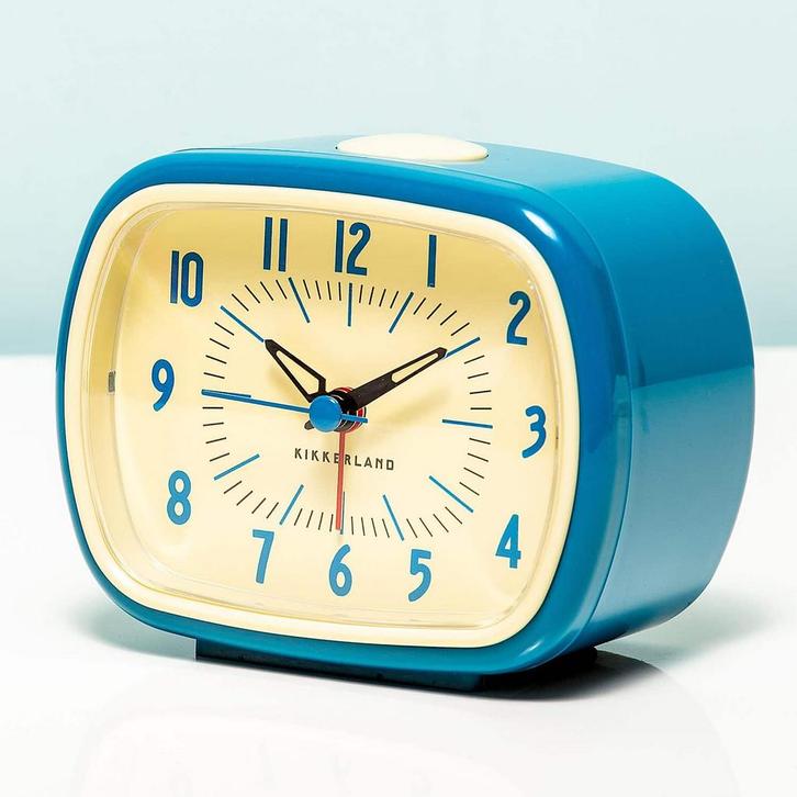Retro Wekker - Blauw, Witgoed en Apparatuur, Wekkers, Verzenden