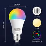 Aigostar LED E27 lamp kleurverandering, 8W equivalent 60W, R, Huis en Inrichting, Verzenden, Nieuw