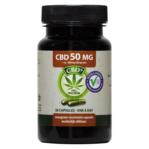 Jacob Hooy CBD Capsules 50 mg 30 capsules, Sieraden, Tassen en Uiterlijk, Uiterlijk | Lichaamsverzorging, Nieuw, Verzenden