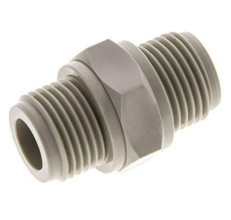Dubbele Nippel G1/2 Polypropyleen (PP) 10bar FDA 27mm Hex, Doe-het-zelf en Verbouw, Overige Doe-het-zelf en Verbouw, Nieuw, Verzenden