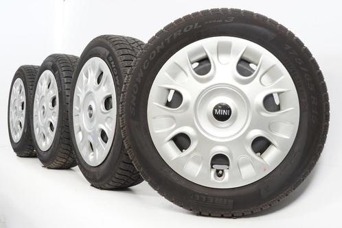 Mini Cooper 15 inch F55 Stalen velgen  + Winterbanden Pirell, Auto-onderdelen, Banden en Velgen, Velg(en), Gebruikt, 15 inch, Winterbanden