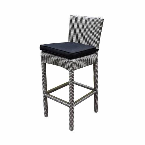 Oxford barstoel wit grijs wicker, Tuin en Terras, Tuinsets en Loungesets, Nieuw, Ophalen of Verzenden