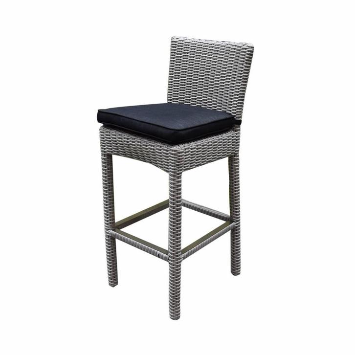 Oxford barstoel wit grijs wicker, Tuin en Terras, Tuinsets en Loungesets, Nieuw, Ophalen of Verzenden