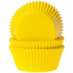 Cupcake Vormpjes HoM Geel 50x33mm. 48st., Verzenden, Nieuw