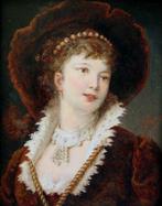 Oostenrijkse school (XIX) - An elegant Lady, Antiek en Kunst, Kunst | Schilderijen | Klassiek