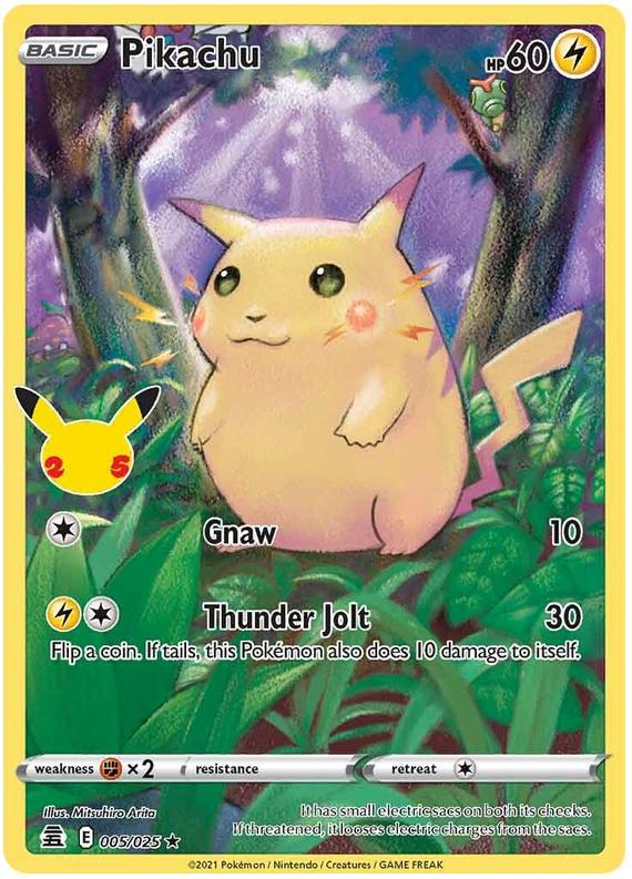 Pikachu 005/025 Celebrations, Hobby en Vrije tijd, Verzamelkaartspellen | Pokémon, Losse kaart, Nieuw, Foil, Ophalen of Verzenden
