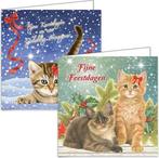Francien Katten kerstkaarten - mapje met 4x5 stuks- set 2, Ophalen of Verzenden, Nieuw in verpakking