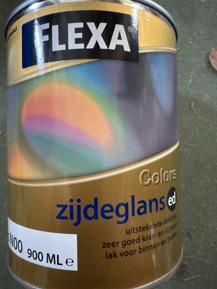 Flexa lak zijdeglans - ZWART - 1 liter, Doe-het-zelf en Verbouw, Verf, Beits en Lak, Lak, Zwart, Nieuw, Minder dan 5 liter, Ophalen of Verzenden