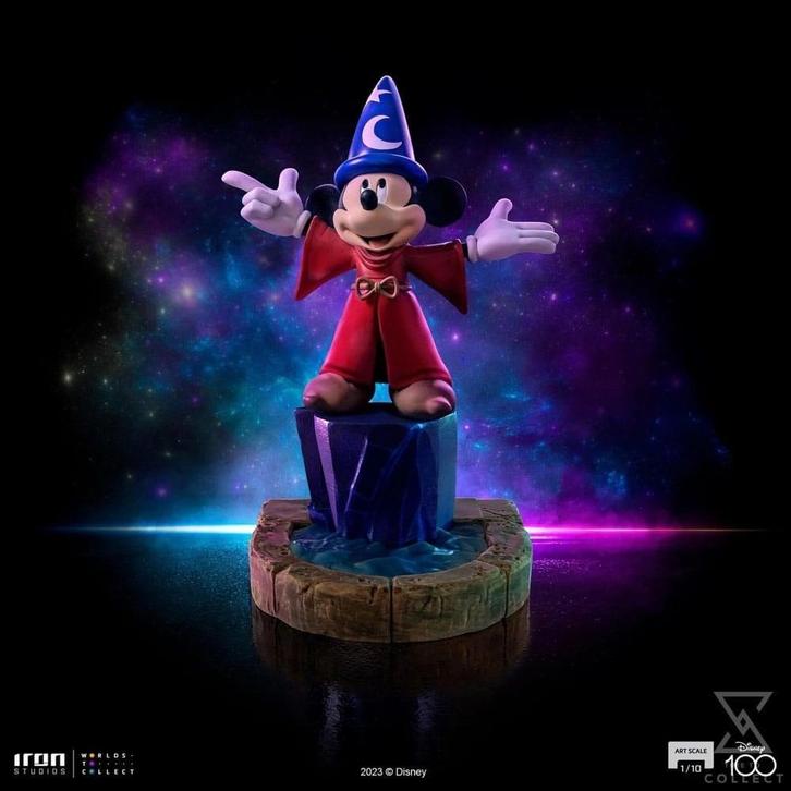 Disney Art Scale Statue 1/10 Mickey Fantasia Regular Edition, Verzamelen, Disney, Nieuw, Ophalen of Verzenden