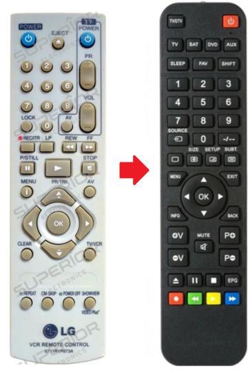 LG 6711R1P073A afstandsbediening, Audio, Tv en Foto, Afstandsbedieningen, Verzenden