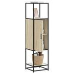 vidaXL buffetkast 35,5x35x139 cm bewerkt hout en metaal, Huis en Inrichting, Kasten | Buffetkasten, Verzenden, Nieuw, Overige houtsoorten