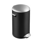 EKO Pedaalemmer Belle Deluxe 20 ltr - Zwart/Mat RVS, Huis en Inrichting, Woonaccessoires | Prullenbakken, Verzenden, Nieuw