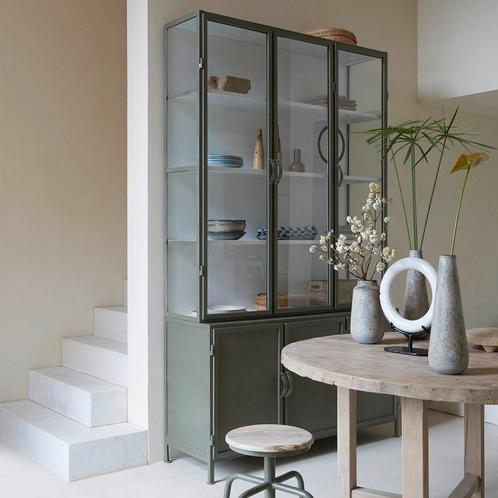 Vitrinekast staal, dressoir staal deze maand 7.5% korting, Huis en Inrichting, Kasten | Vitrinekasten, 25 tot 50 cm, Met deur(en)