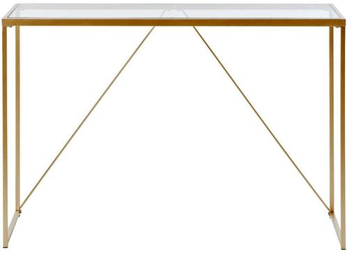 Jahnke Moebel Glam Glas / Goud Sidetable, Huis en Inrichting, Tafels | Sidetables, Ophalen of Verzenden