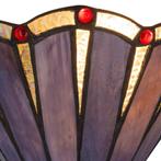 Tiffany wandlamp – Art Deco waaier – B 25,5 × H 14,5 cm, Huis en Inrichting, Lampen | Wandlampen, Verzenden, Nieuw