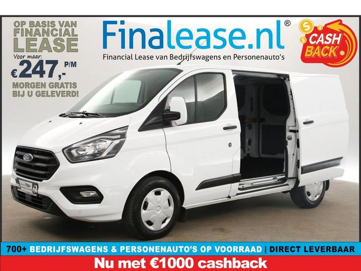 Ford Transit Custom 300 2.0 TDCI L1H1 AUT Airco 2xSchuifdeur, Auto's, Bestelauto's, Lease, Automaat, Diesel, ABS, Boordcomputer