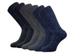 6 paar Noorse wollen sokken -  Antraciet/Grijs/Jeansblauw, Nieuw, Verzenden