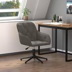 Bureaustoel Fluweel Donkergrijs | Retourdeal, Huis en Inrichting, Bureaustoelen, Nieuw, Ophalen of Verzenden, Grijs, Bureaustoel