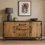 Dressoir Mangohout Neal 150 cm, Verzenden, Nieuw, Overige houtsoorten, Industriële meubels
