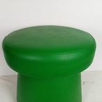Poef - Hout, Synthetisch leder - Vintage poef