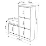 2dekans | Kalune Dude Schoenenkast Oak - 105 x 119 -, Huis en Inrichting, Kasten | Schoenenkasten, Ophalen of Verzenden, Zo goed als nieuw