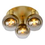 Gouden retro plafonniere, Marius, glas, Huis en Inrichting, Lampen | Plafondlampen, Ophalen of Verzenden, Nieuw, Glas, Retro