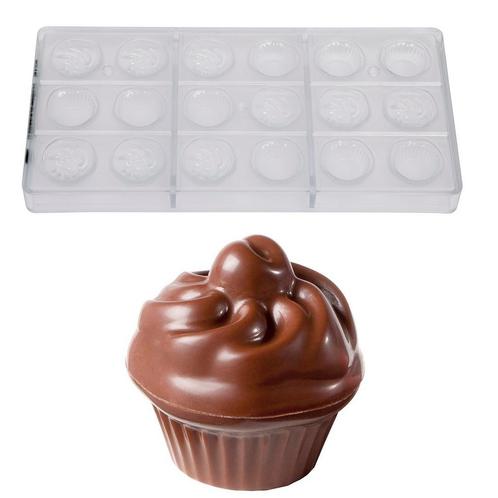 Bonbonvorm Chocolate World Cupcake (9) 32x18mm, Hobby en Vrije tijd, Taarten en Cupcakes maken, Nieuw, Verzenden