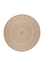 Rond Buitenkleed | Comilla | Etnisch | Beige | 200x200 cm, Verzenden, Nieuw