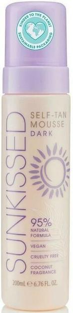 SUNKISSED NATURAL DARK SELF TAN MOUSSE POMP 200 ML, Verzenden, Nieuw