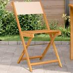 2x Bistrostoelen Beige Hout | Gebruikt | 40% Korting, Tuin en Terras, Tuinstoelen, Ophalen of Verzenden, Nieuw, Hout, Inklapbaar