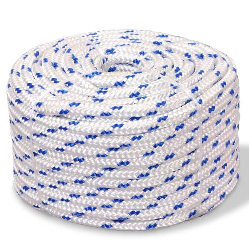 vidaXL Boot touw 18 mm 50 m polypropyleen wit, Doe-het-zelf en Verbouw, IJzerwaren en Bevestigingsmiddelen, Nieuw, Verzenden