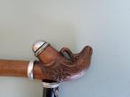 Breslau Schubert Wandelstok - 800 zilver - kersenhout -