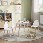 Kindertafel met 2 Stoelen – Wolk Rugleuning en Houten Poten, Verzenden, Nieuw
