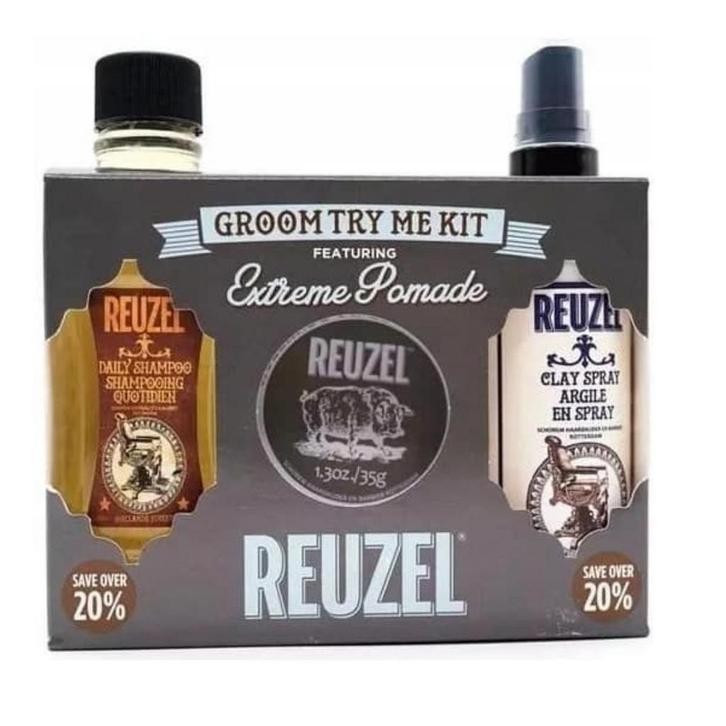 Reuzel Try Me Kit Extreme Hold Groom, Sieraden, Tassen en Uiterlijk, Uiterlijk | Haarverzorging, Nieuw, Ophalen of Verzenden