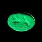 Oud-Romeins Kornalijn Intaglio met een mythisch wezen en een