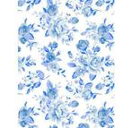Decopatch papier Bloemen Delftsblauw