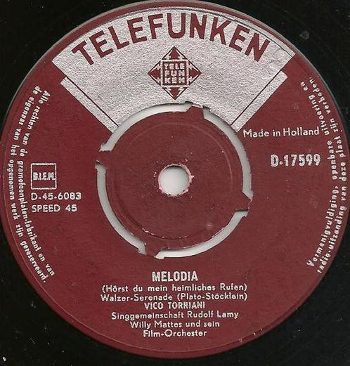 Single - Vico Torriani - Melodia, Cd's en Dvd's, Vinyl | Wereldmuziek, Verzenden