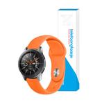 Siliconen smartwatch bandje – Oranje 20mm - Universeel, Telecommunicatie, Mobiele telefoons | Toebehoren en Onderdelen, Nieuw