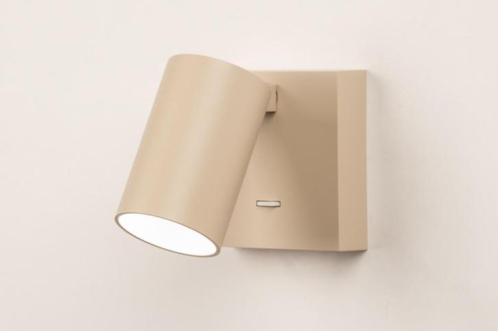 Rietveld Wandlampen - Beige, Zand - Metaal, Aluminium, Huis en Inrichting, Lampen | Wandlampen, Verzenden