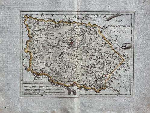 Europa - Hongarije, Roemenië en Servië; Franz Johann Joseph, Boeken, Atlassen en Landkaarten