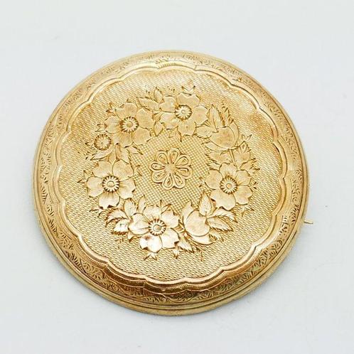Zonder Minimumprijs - Broche - 18 karaat Geel goud, Zilver, Sieraden, Tassen en Uiterlijk, Antieke sieraden