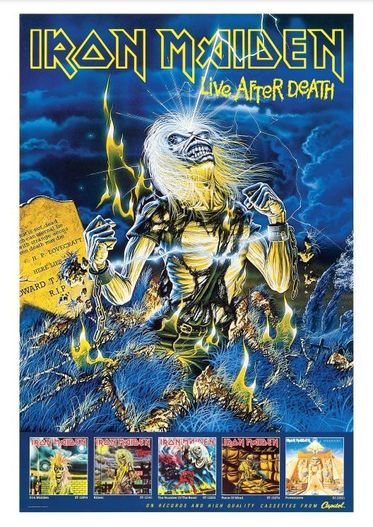 Posters - Poster Iron Maiden - Life After Death, Verzamelen, Muziek, Artiesten en Beroemdheden, Zo goed als nieuw, Verzenden
