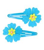 Haarspeld Klikklak Bloem Vilt Blauw, Verzenden, Nieuw